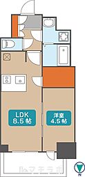 プレサンス桜通ザ・タイムズ 1LDKの間取図画像