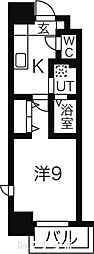 リシュドール鶴舞公園 1Kの間取図画像
