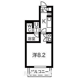 シテイライフ今池 1Kの間取図画像