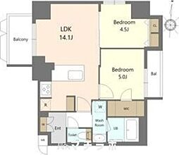S-RESIDENCE高岳bresa(ブレサ) 2LDKの間取図画像