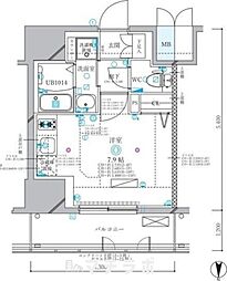 ディアレイシャス名古屋浄心II ワンルームの間取図画像