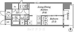 OPUSRESIDENCENAGOYASTATION 1LDKの間取図画像