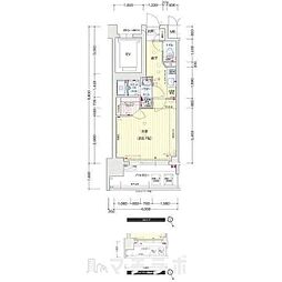 プレサンス栄ライズ 1Kの間取図画像