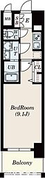 S-RESIDENCE鶴舞2 1Kの間取図画像