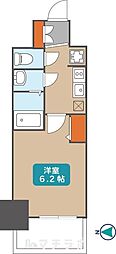 プレサンス栄フロント 1Kの間取図画像