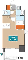プレサンス泉アーバンゲート 1Kの間取図画像