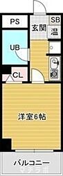 キングスコート今池 1Kの間取図画像