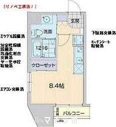 ライブコート丸の内 ワンルームの間取図画像