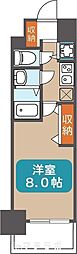 プレサンスジェネ葵 1Kの間取図画像