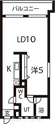 クロサスレジデンス徳川園 1LDKの間取図画像