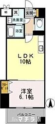 カスタリア志賀本通 1LDKの間取図画像