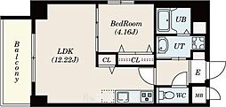 グランデューク新栄 1LDKの間取図画像