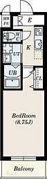 セントフィオーレ新栄 1Kの間取図画像