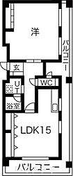 リエス千代田 1LDKの間取図画像