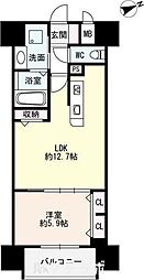ザ・シンフォニア新栄 1LDKの間取図画像