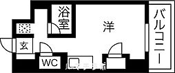 スクエアアパートメント ワンルームの間取図画像