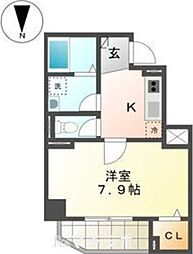 グランソレイユ 1Kの間取図画像