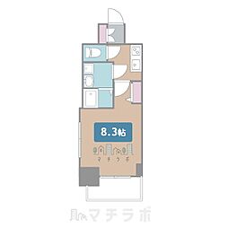 プレサンス池下トレス 1Kの間取図画像