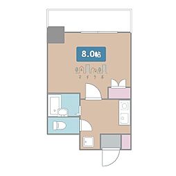ヒルズ千種 1Kの間取図画像