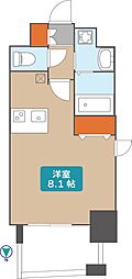 プレサンス泉アーバンゲート 1Kの間取図画像