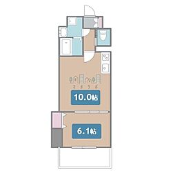 カスタリア志賀本通 1LDKの間取図画像