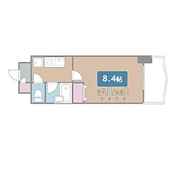 現代ハウス新栄 1Kの間取図画像