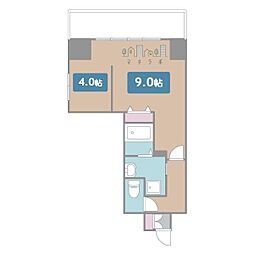 BSRESIDENCESAKAE ワンルームの間取図画像