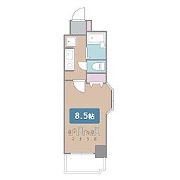 ウェステリア西大須 1Kの間取図画像
