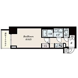 S-RESIDENCE東別院 1Kの間取図画像