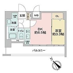 アステリ鶴舞エーナ 1DKの間取図画像