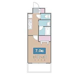 CITYSPIRE名駅前 1Kの間取図画像