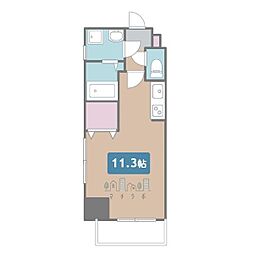 ミリオレビータ金山 ワンルームの間取図画像