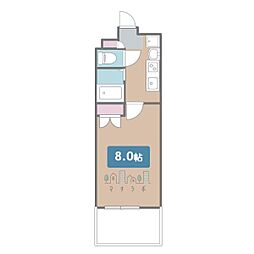 パルティール上前津 1Kの間取図画像