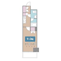 スクエア名駅南 1Kの間取図画像