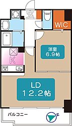 リバーコート砂田橋2 1LDKの間取図画像