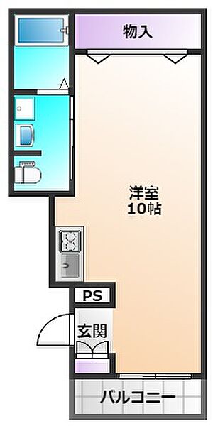 東京都小平市学園西町1丁目(賃貸アパート1R・1階・24.72㎡)の写真 その2