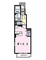 西武新宿線 東村山駅 徒歩13分の賃貸アパート 1階ワンルームの間取り