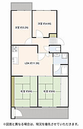エメラルドマンション緑ヶ丘 4LDKの間取図画像