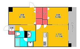 大阪府大阪市港区磯路3丁目（賃貸マンション2LDK・5階・56.40㎡） その1