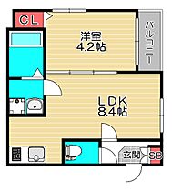 大阪府大阪市西区川口4丁目（賃貸アパート1LDK・3階・30.30㎡） その2