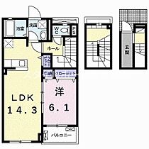 エスポワールヒロ－Ｂ 303 ｜ 愛知県みよし市黒笹1丁目7番地2（賃貸アパート1LDK・3階・60.81㎡） その2