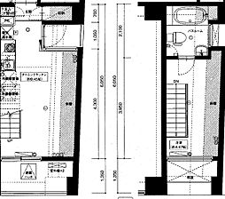 エテルノ荻窪 5階ワンルームの間取り