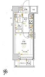 ベルシード横濱吉野町マキシヴ 3階1Kの間取り