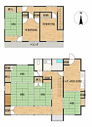 角田市角田字栄町　戸建て 7DKの間取り