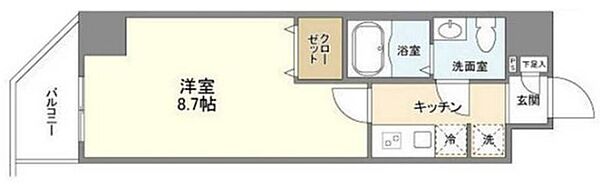 アルファコート王子2 ｜東京都北区王子3丁目(賃貸マンション1K・6階・25.66㎡)の写真 その2