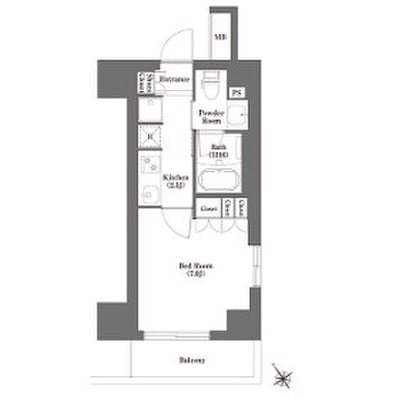 ＨＦ正光寺赤羽レジデンス 206｜東京都北区岩淵町(賃貸マンション1K・2階・25.16㎡)の写真 その2