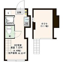 CAヒルズ池袋 202 ｜ 東京都豊島区上池袋1丁目（賃貸アパート1R・2階・10.32㎡） その2