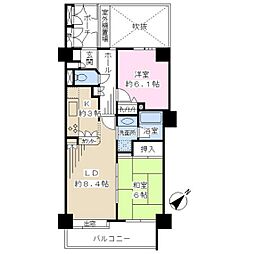 シーアイマンションあずま百樹園 2LDKの間取図画像
