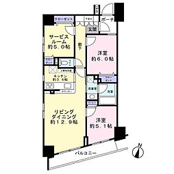 ベルヴィータ小岩 2SLDKの間取図画像
