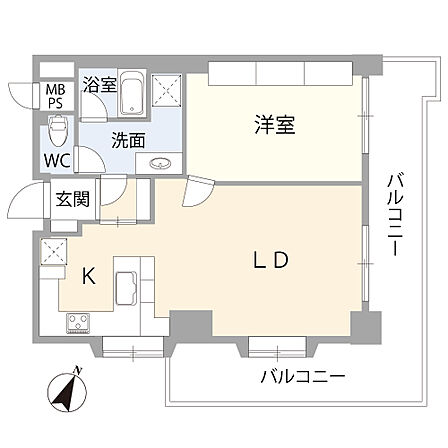 1LDK、価格5、580万、専有面積53.33?、バルコニー面積17.21?